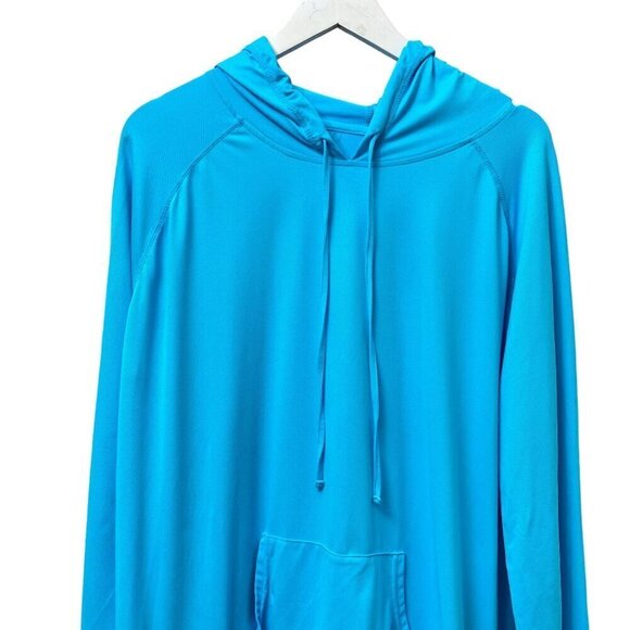 UVSKINZ Hoodie Plus Size 4XL Turquoise Blue Beach Sports Sun Coverup - Picture 3 of 12
